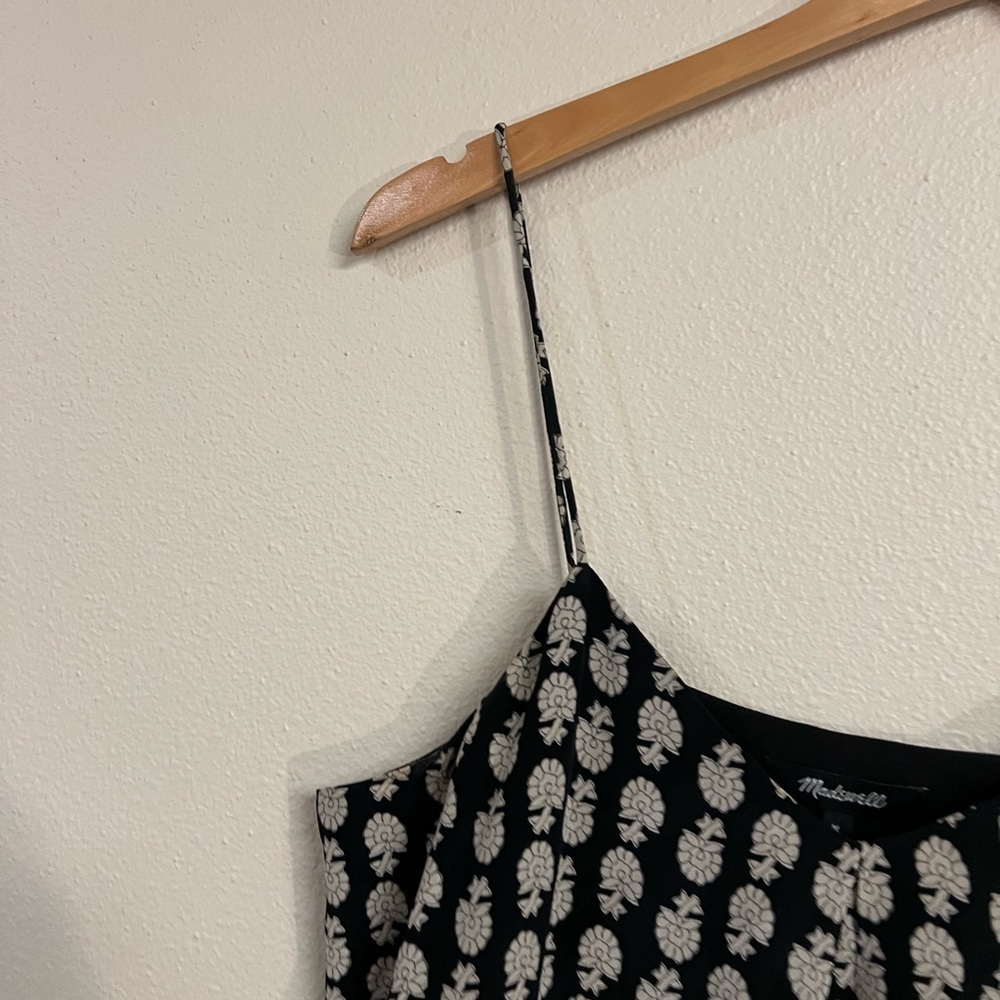 Madewell Black and White Printed Mini Dress - Picture 4 of 9